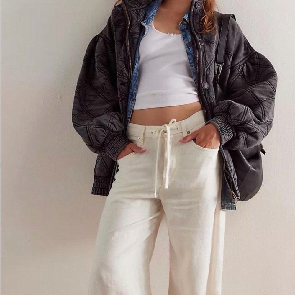 Free People Juno Jacket- Charcoal Quilted